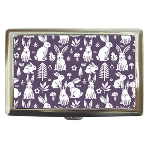 Easter bunny pattern Cigarette Money Case from ArtsNow.com Front