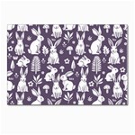Easter bunny pattern Postcard 7  x 5  (Pkg of 10)