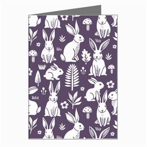 Easter bunny pattern Greeting Card from ArtsNow.com Left