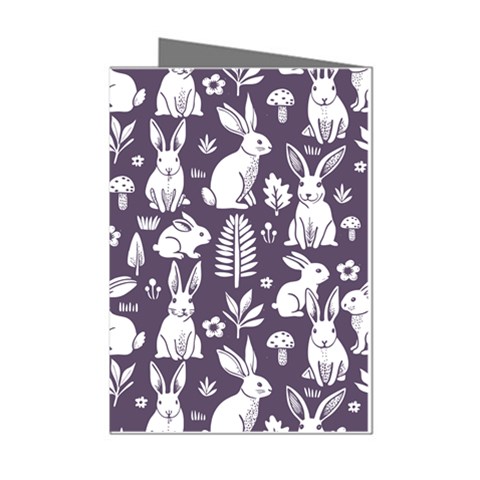 Easter bunny pattern Mini Greeting Cards (Pkg of 8) from ArtsNow.com Left