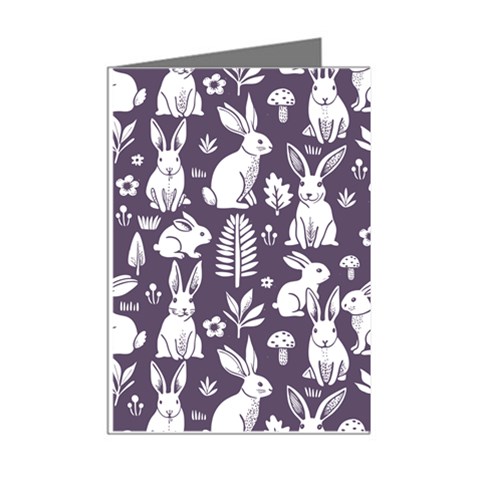 Easter bunny pattern Mini Greeting Cards (Pkg of 8) from ArtsNow.com Right
