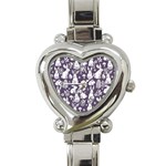 Easter bunny pattern Heart Italian Charm Watch