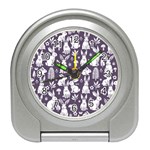 Easter bunny pattern Travel Alarm Clock