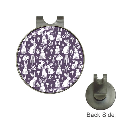 Easter bunny pattern Hat Clips with Golf Markers from ArtsNow.com Front