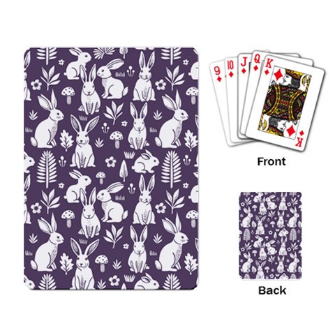 Easter bunny pattern Playing Cards Single Design (Rectangle) from ArtsNow.com Back
