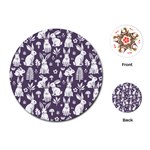 Easter bunny pattern Playing Cards Single Design (Round)
