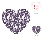 Easter bunny pattern Playing Cards Single Design (Heart)