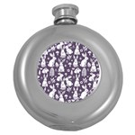 Easter bunny pattern Round Hip Flask (5 oz)