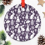 Easter bunny pattern Round Ornament (Two Sides)