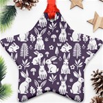 Easter bunny pattern Star Ornament (Two Sides)