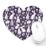 Easter bunny pattern Heart Mousepad