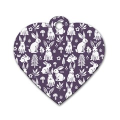Easter bunny pattern Dog Tag Heart (Two Sides) from ArtsNow.com Back