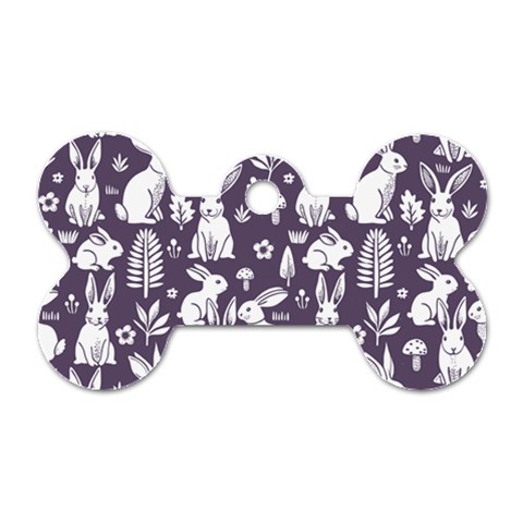 Easter bunny pattern Dog Tag Bone (Two Sides) from ArtsNow.com Front