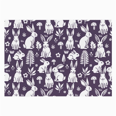 Easter bunny pattern Large Glasses Cloth from ArtsNow.com Front