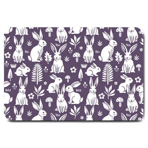 Easter bunny pattern Large Doormat from ArtsNow.com 30 x20  Door Mat