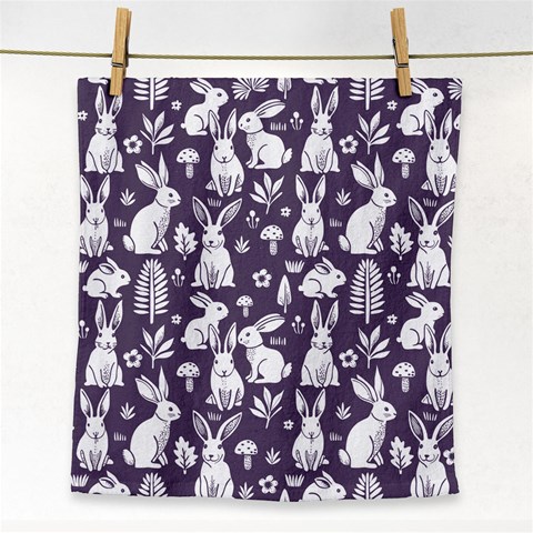 Easter bunny pattern Face Towel from ArtsNow.com Front