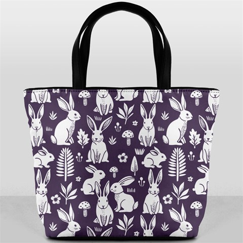 Easter bunny pattern Bucket Bag from ArtsNow.com Front