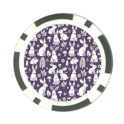 Easter bunny pattern Poker Chip Card Guard (10 pack) from ArtsNow.com Front