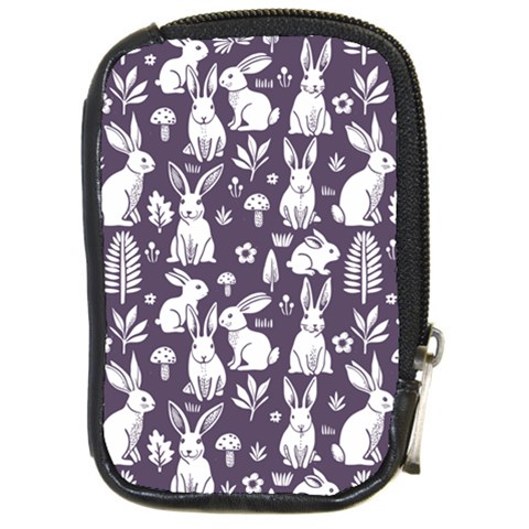 Easter bunny pattern Compact Camera Leather Case from ArtsNow.com Front