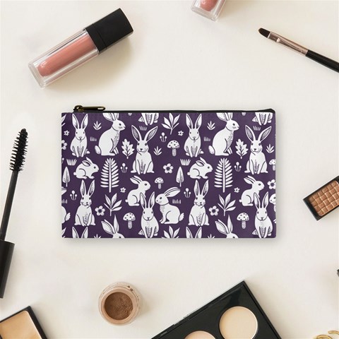 Easter bunny pattern Cosmetic Bag (Small) from ArtsNow.com Front