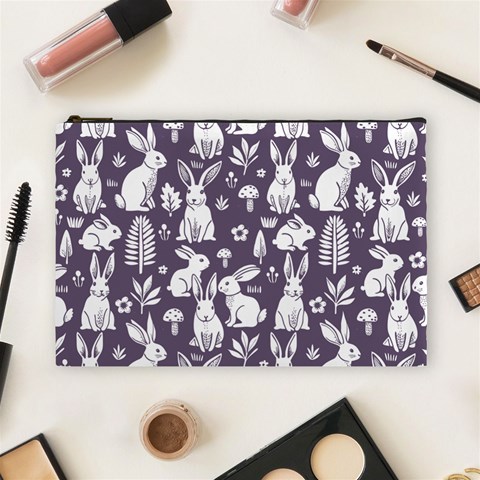 Easter bunny pattern Cosmetic Bag (Large) from ArtsNow.com Front