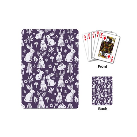 Easter bunny pattern Playing Cards Single Design (Mini) from ArtsNow.com Back