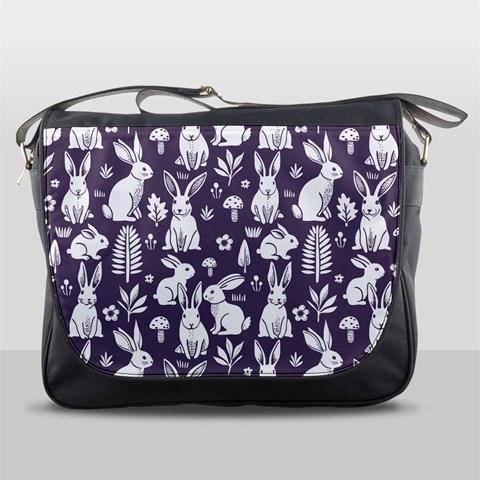 Easter bunny pattern Messenger Bag from ArtsNow.com Front