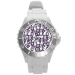 Easter bunny pattern Round Plastic Sport Watch (L)
