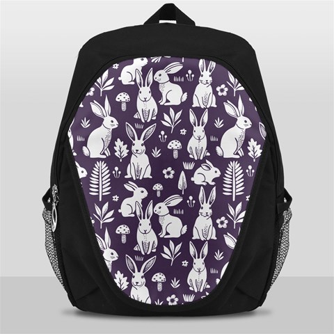 Easter bunny pattern Backpack Bag from ArtsNow.com Front