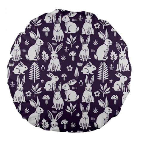 Easter bunny pattern Large 18  Premium Round Cushions from ArtsNow.com Front