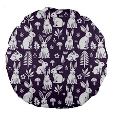 Easter bunny pattern Large 18  Premium Round Cushions from ArtsNow.com Back