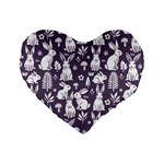 Easter bunny pattern Standard 16  Premium Heart Shape Cushions