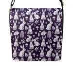 Easter bunny pattern Flap Closure Messenger Bag (L)