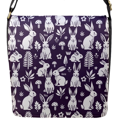 Easter bunny pattern Flap Closure Messenger Bag (S) from ArtsNow.com Front