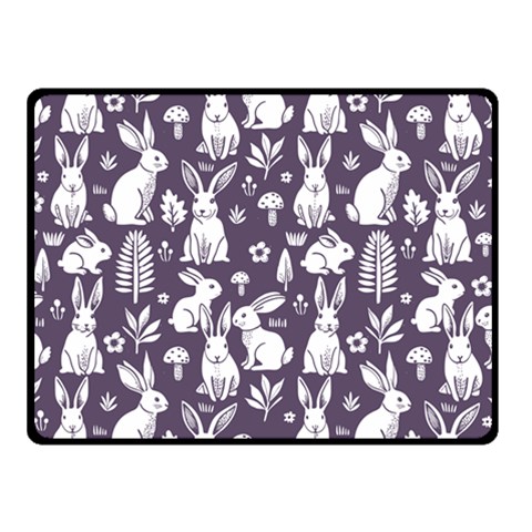 Easter bunny pattern 50  x 40  Two Sides Fleece Blanket (Small) from ArtsNow.com 45 x34  Blanket Front