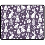 Easter bunny pattern 60  x 50  Two Sides Fleece Blanket (Medium)