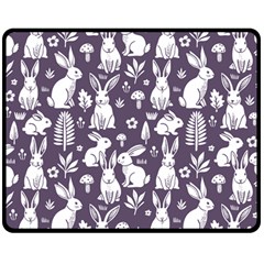 Easter bunny pattern 60  x 50  Two Sides Fleece Blanket (Medium) from ArtsNow.com 58.8 x47.4  Blanket Back
