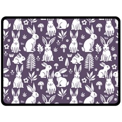 Easter bunny pattern 80  x 56  Two Sides Fleece Blanket (Large) from ArtsNow.com 80 x60  Blanket Back