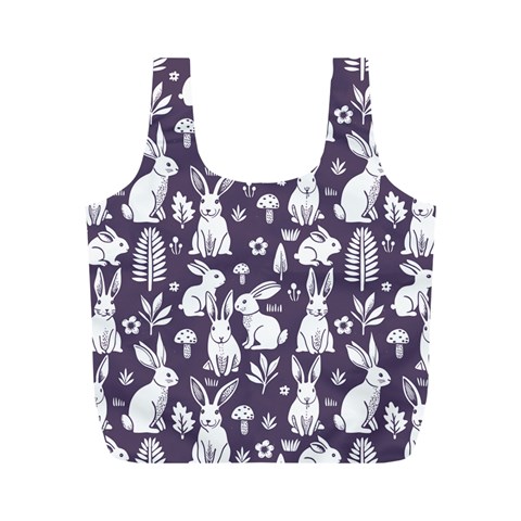 Easter bunny pattern Full Print Recycle Bag (M) from ArtsNow.com Front