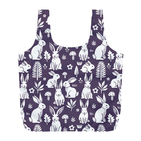 Easter bunny pattern Full Print Recycle Bag (L) from ArtsNow.com Back