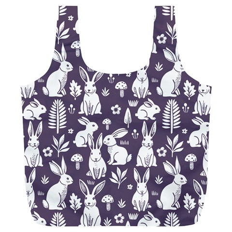Easter bunny pattern Full Print Recycle Bag (XL) from ArtsNow.com Front