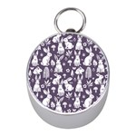 Easter bunny pattern Mini Silver Compasses