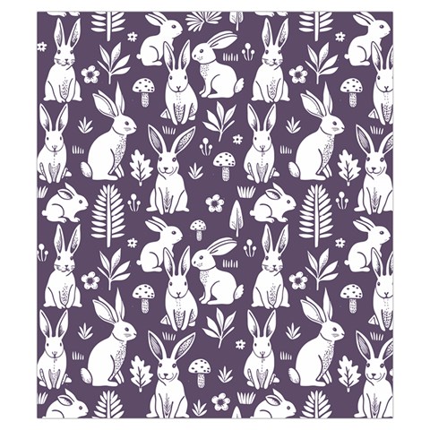 Easter bunny pattern Drawstring Pouch (Small) from ArtsNow.com Back