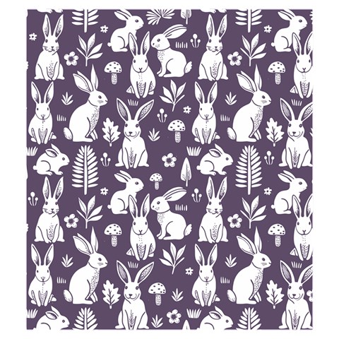 Easter bunny pattern Drawstring Pouch (Medium) from ArtsNow.com Back