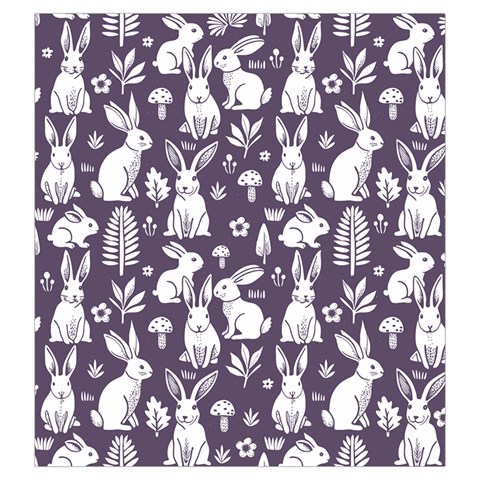 Easter bunny pattern Drawstring Pouch (Large) from ArtsNow.com Front