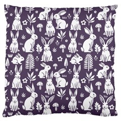Easter bunny pattern Large Premium Plush Fleece Cushion Case (Two Sides) from ArtsNow.com Back