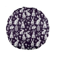 Easter bunny pattern Standard 15  Premium Flano Round Cushions from ArtsNow.com Back