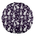 Easter bunny pattern Large 18  Premium Flano Round Cushions
