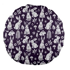 Easter bunny pattern Large 18  Premium Flano Round Cushions from ArtsNow.com Back