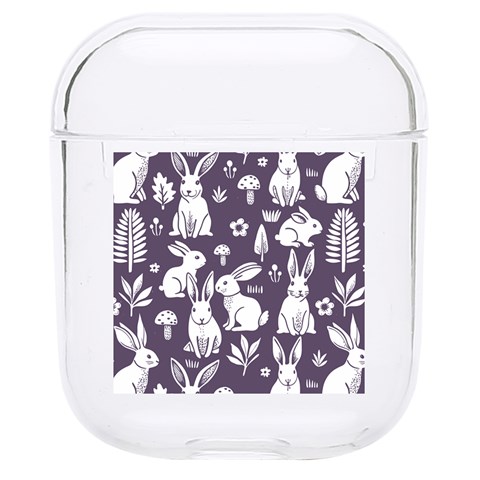 Easter bunny pattern Hard PC AirPods 1/2 Case from ArtsNow.com Front